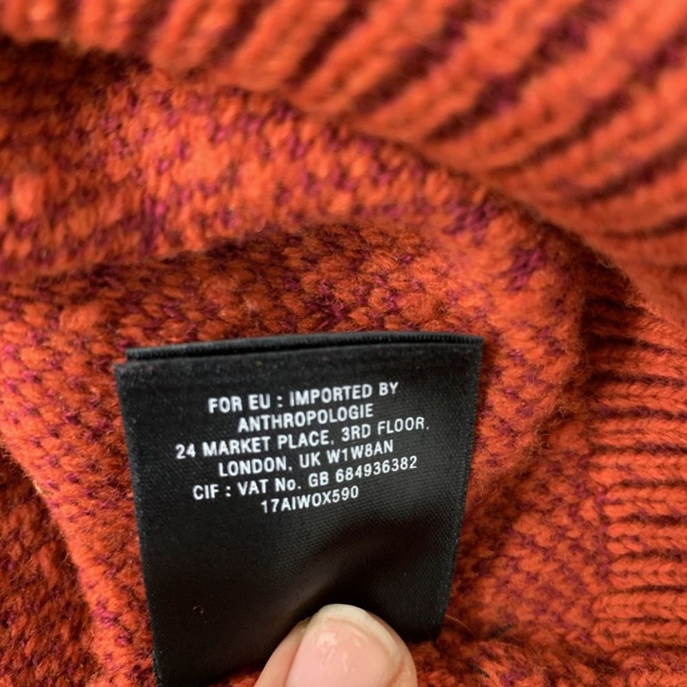 Anthro Moth Wool Blend Knitted Pencil Skirt #2776 - Picture 6 of 6